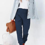 Margovil Elastic Waist Soft Cotton Joggers with Pockets(5 Colors Available)