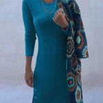 Margovil Crewneck Long Sleeve Buttons Cozy Dresses