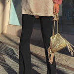 Margovil Stylish Flamingo Straight Leg Glitter Pants