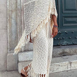 Margovil Tassel Tie Waist Hollow Out Skirts