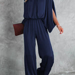 Margovil  Stand Collar Slit Sleeve Waisted Wide Leg Jumpsuits( in 5 Colors)