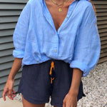 Margovil Lapel Button Down Long Sleeve Shirt