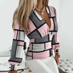Brianna | Timeless Deep V-Neck Waist Blouse