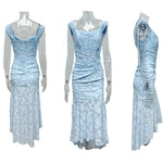 Blue bell floral maxi dress