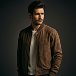 Brian™ | Classic Suede-Look Bomber Jacket