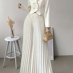 Loose Wide Leg Elasticity Pleated Solid Color Casual Pants Bottoms Trousers