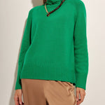 Turtleneck Sweater Casual Loose Knitted Pullover Tops
