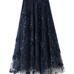 Mesh embroidery heavy industry skirt large size gauze skirt