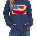 Round Neck Flag Fashion Sweater