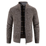 KZZ Men's Winter Jacket Pocket Zipper Mock Neck  Jacket