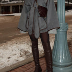 Margovil Open Front Pocketed Splice Coat with Belt