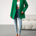 Nadorine Casual Blazers Open Front Long Sleeve Work Office Blazer Jacket