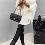 Remember Me Knit Crew Neck Poncho Loose Sweater
