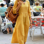 Loose Cotton Linen Beach Dresses