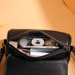Genuine Leather Women's Bag Vegetable Tanned Cowhide Cylinder Bag Crossbody Bag Shoulder Bag