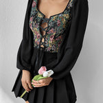 Sexy Long Sleeve Print Drawing Vest
