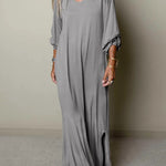 Women Casual V-neck Maxi Dress