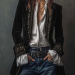 Clarisse – Long Embroidered Vintage-Style Jacket