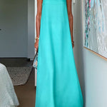 Spaghetti Strap Flowy Maxi Vacation Dress