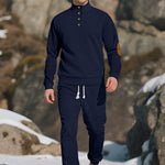 KZZ Men's knitted suit