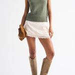 Mockneck Sweater Shell Top
