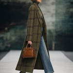 Retro Plaid Long Tweed Coat