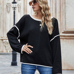 Oversized Soft Knit Long Batwing Sleeve Pullover Sweater Tunic Outfit Tops