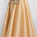 A-Line High Waisted Pleated Solid Color V-Neck Maxi Dresses