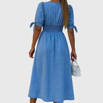 Eva | Elegant Denim Dress