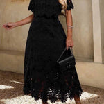 Elegant Lace Midi Skirt