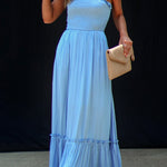 Sameera smocked tiered maxi dress
