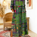 Sabine | Denim dress with bohemian patchwork