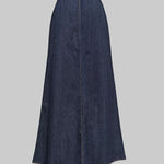 Column No Belt Solid Color Zipper Skirts Bottoms