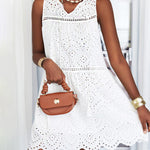 Sleeveless Lace Dress Loose Hollow Casual Dresses