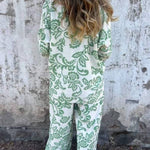 Printed two-piece shirt and trousers set