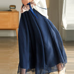 Casual Solid Color Chiffon Column Wide Leg Pants&Skirt