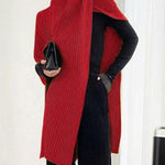 Loose Asymmetric Solid Color Split-Joint High Neck Sweater Tops