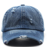 Fashion Retro Ripped Washed Distressed Denim Baseball Cap