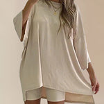 Loose Casual Home Short Sleeve T-Shirt Shorts Set