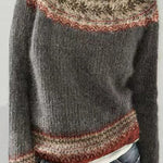 Margovil Round Neck Unique Pattern Casual Sweater(in 6 Patterns)
