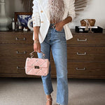 Margovil Fuzzy Feather Crop Tube Top
