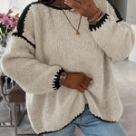 Aveline ��� Soft Patchwork Knit Sweater