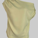Loose Short Sleeves Solid Color One-Shoulder T-Shirts Tops