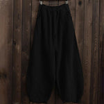 Vintage Plain Pocket Casual Lantern Pants
