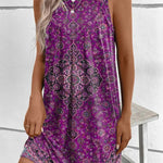 Sleeveless Printed Ethnic Fashion Dress
