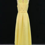 A-Line Loose Belted Pleated Pockets Solid Color V-Neck Midi Dresses