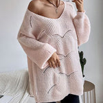 Plus Size Loose Hollow Knitwear Sweater