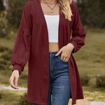 Solid Knit Soft Long Sleeve Open Front Lightweight Knit Cardigans