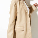 Bershka Oversized Faux Leather Blazer