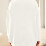 Open Front Oversized Button Lightweight Sweaters V Neck Loose Cardigans Knit Outwear